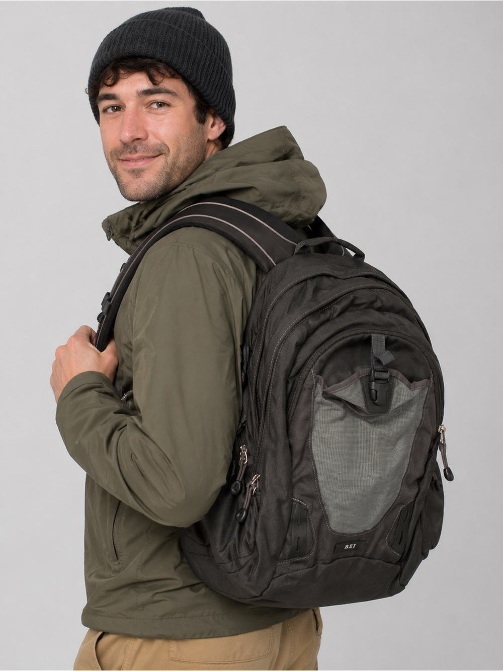 Vintage Black & Grey REI Hiking Backpack